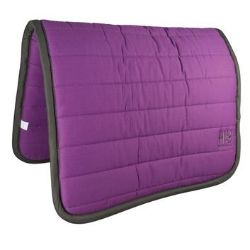 Hy Equestrian Reversible Comfort Pad - Purple/Dark Grey Trim