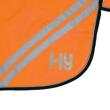 Reflector Mesh Exercise Sheet by Hy Equestrian - Orange