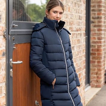 Coldstream Melrose Long Quilted Coat Navy