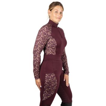 Hy Equestrian Elevate Heritage Riding Tights Berry alternative