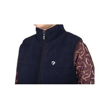 Hy Equestrian Elevate Heritage Teddy Fleece Gilet Navy