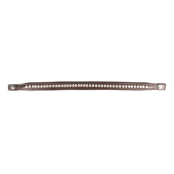 Propresicce Signature Classic Diamante Browband By Hy Equestrian With Silver Diamantes Brown