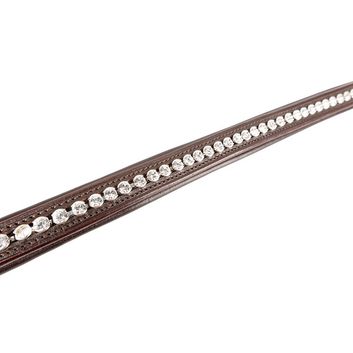 Propresicce Signature Classic Diamante Browband By Hy Equestrian With Silver Diamantes Brown alternative