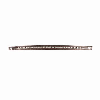 Propresicce Signature Classic Diamante Browband By Hy Equestrian With Silver Diamantes Brown