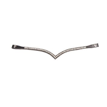 Propresicce Signature V Diamante Browband By Hy Equestrian With Black/Silver Diamantes Black alternative