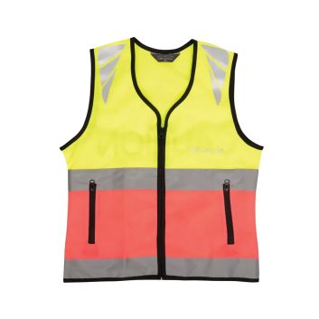 Reflector Two Tone Warning Tabard By Hy Equestrian - Caution Slow Yellow/Pink