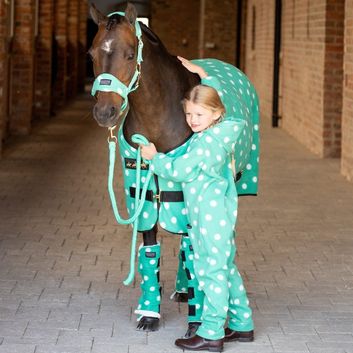 Supreme Products Child'S Dotty Fleece Onesie Gorgeous Green