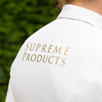 Supreme Products Long Sleeve Champion Junior Show Rider Competition Shirt With Zip Blue/White alternative