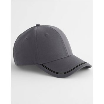 Beechfield Match Day Cap Gunmetal Grey/Black
