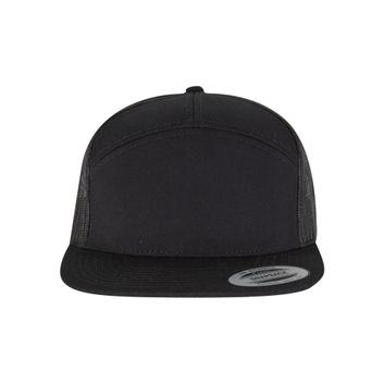 Flexfit 7 Panel Classic Trucker Cap Black/Black