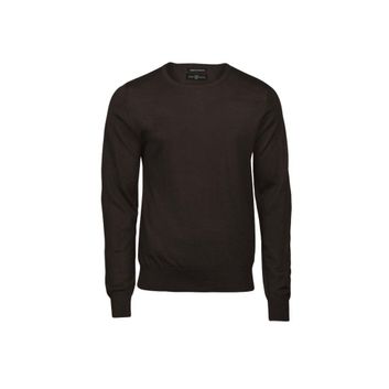 Tee Jays Men's Crew Neck Knitted Sweater Mocha