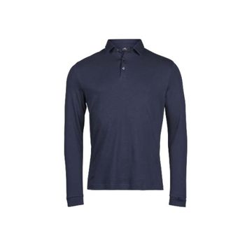 Tee Jays Pima Cotton Long Sleeve Polo Navy