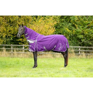 DefenceX Shield 0g Turnout Rug with Detachable Neck - Purple alternative