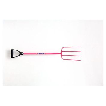 Fyna-Lite Manure Fork - D Handle (4PDP) Pink- 4 prong