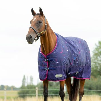 StormX Original Out of this World 100 Turnout Rug - NAVY/MAGENTA