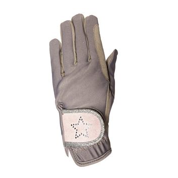 Lucky Pony Riding Gloves by Little Rider - GREY/PINK