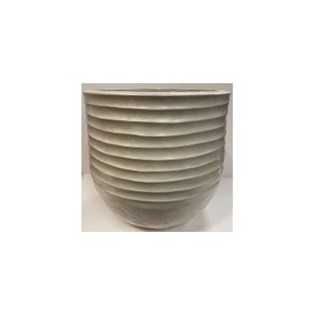 Kaemingk Jamie Plastic Round Planter Off White