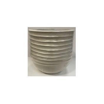 Kaemingk Jamie Plastic Round Planter Off White alternative