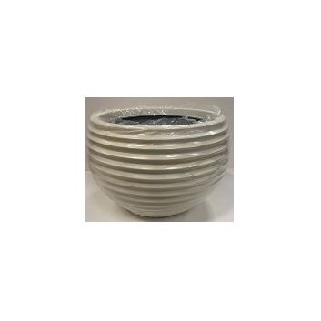 Kaemingk Jamie Plastic Planter Off White alternative