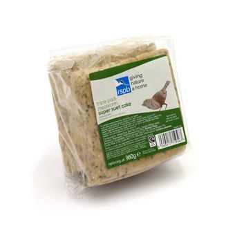 Rspb Super Suet Cake With Mealworms Pack 3