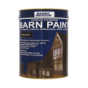 Bedec Barn Paint in Black 5 Litres