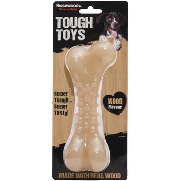 ROSEWOOD Tough Wood Bone Dog Toy