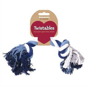 ROSEWOOD Twistable Tug Medium Dog Bone