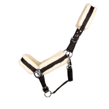 Hy Equestrian Luxury Faux Fur Head Collar - Black
