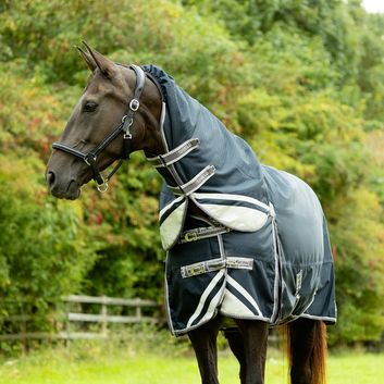DefenceX Shield 200g Turnout Rug with Detachable Neck - Navy