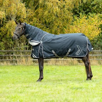 DefenceX Shield 50g Turnout Rug with Detachable Neck - Navy