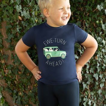 Ewe-Turn Ahead Collection T-Shirt by Little Knight - Navy