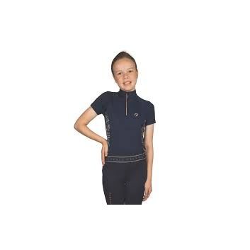 Hy Equestrian Elevate Heritage Mizs Short Sleeve Base Layer - Navy