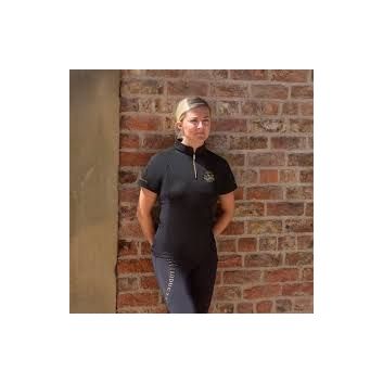 Supreme Products Junior Show Rider Short Sleeve Base Layer - BLACK/GOLD