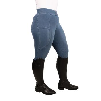 Hy Equestrian Elevate Chambray Denim Tights - X Small