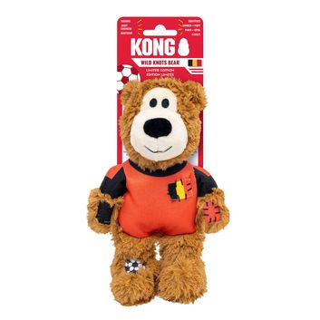 Kong Wild Knots Sportbel Bear Belgium Dog Toy Red