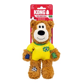 Kong Wild Knots Sportbra Bear Brazil Dog Toy Yellow