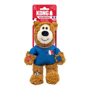Kong Wild Knots Sportfra Bear France Dog Toy Blue