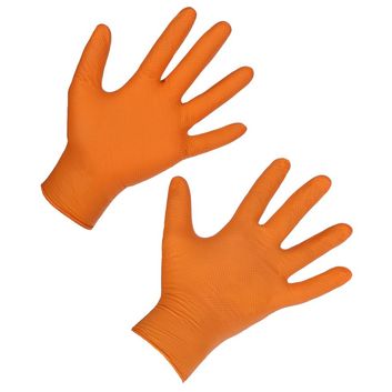 Kerbl Nitrile Disposable Glove X-Grip Orange (50 pcs) alternative