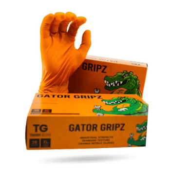 Tough Glove Gator Gripz - Orange (Box of 50 Gloves)