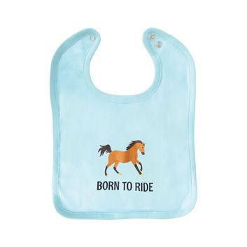 Hy Equestrian Mini Tots Baby Bib - Born to Ride - One Size