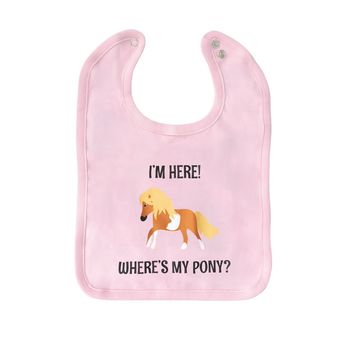 Hy Equestrian Mini Tots Baby Bib - Where's my Pony - One Size