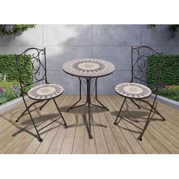 Pagoda Ceramic Mosaic Bistro Set