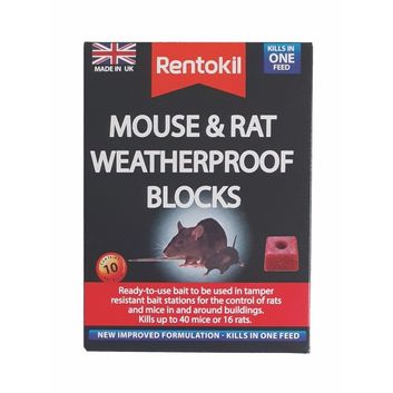 Rentokil Mouse &amp; Rat Weatherproof Blocks