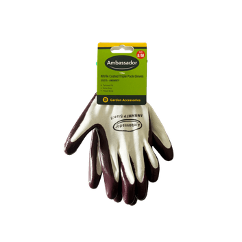 Ambassador Nitrile Coated Triple Pack Gloves