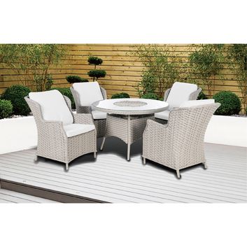 Pagoda Chambery Beige Deluxe Dining Set With Ice Bowl