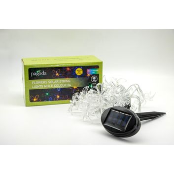 Pagoda Flowers Solar String Lights Multi Coloured