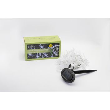 Pagoda Solar Dragonfly String Lights