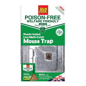 The Big Cheese Poison Free Ready Baited Live Multi Catch Mouse Trap
