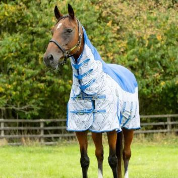 DefenceX Shield Quagga System Fly Rug - Blue/White alternative