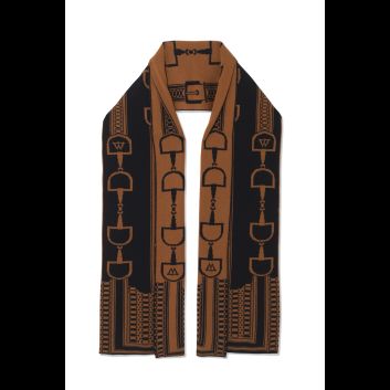 Waring Brooke Snaffled Scarf - Navy/Tan